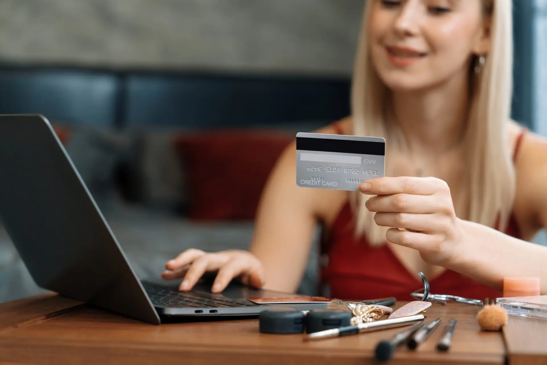 Customer completing a secure online payment through the NPI payment gateway UK